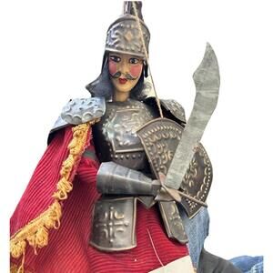 Italian Sicilian Pupo Orlando Knight Marionette 16” Handmade Opera Dei Pupi READ